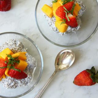 Tropical Coconut Chia Pudding www.thehomecookskitchen.com