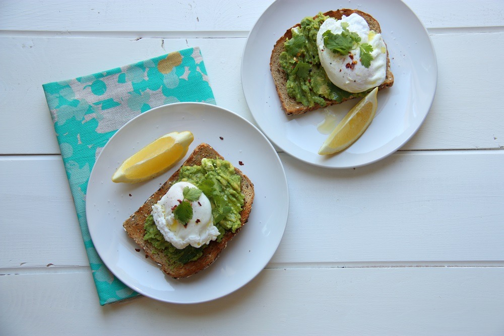 smashed avocado on toast