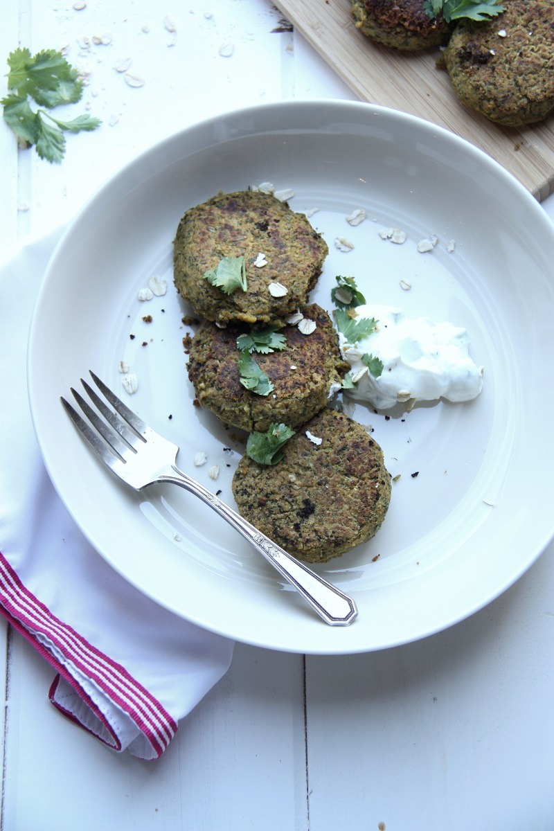 spinach chickpea falafel