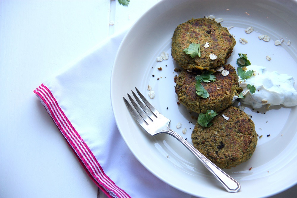 spinach chickpea falafel