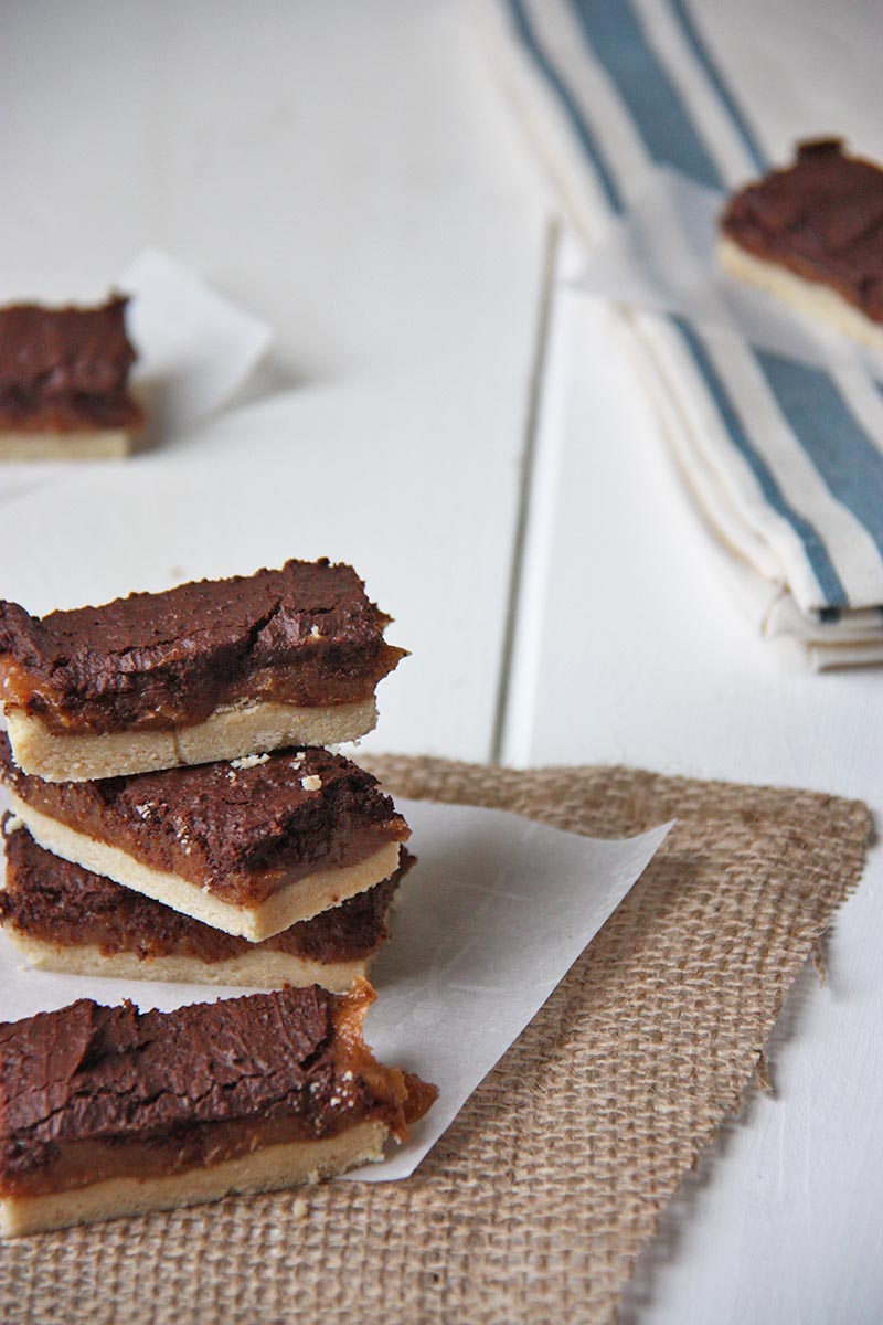 No Bake Salted Caramel Slice - a healthier alternative to a classic recipe www.thehomecookskitchen.com