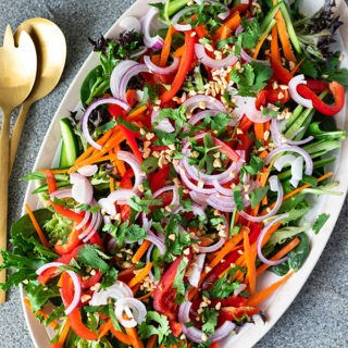 thai salad on large platter