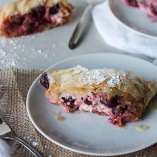 Cheese and Cherry Strudel www.thehomecookskitchen.com