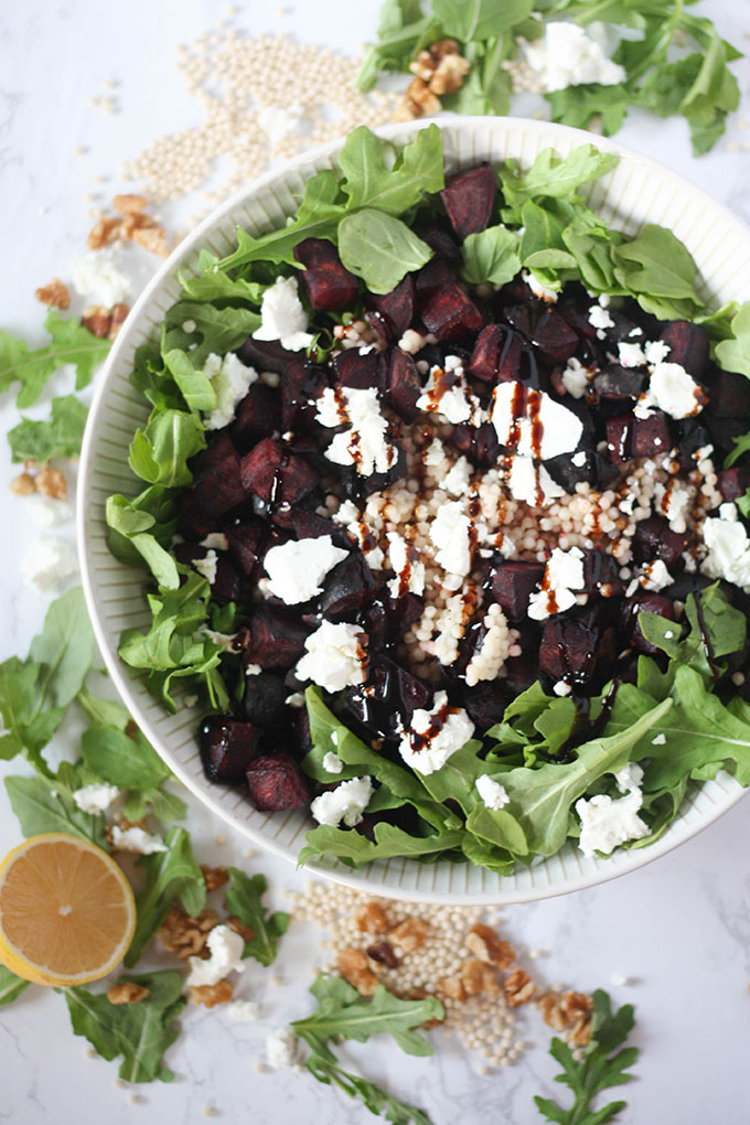 20 fall salad recipes - beetroot goat cheese salad