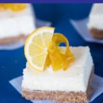 lemon cheesecake bars Pinterest graphic