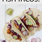 healthy fish tacos Pinterest graphic