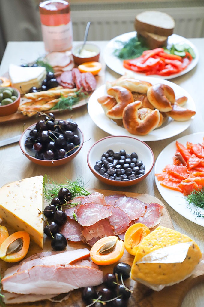 latvian charcuterie on a wooden table