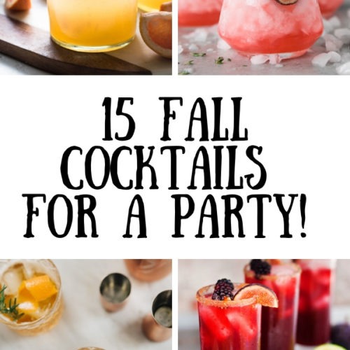 15 fall cocktails graphic with text