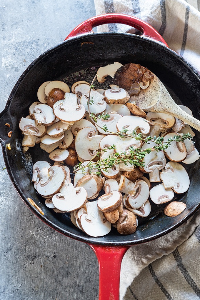 mushrooms in skillet