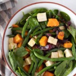 roast pumpkin salad in bowl