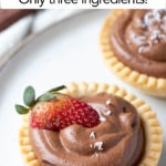 chocolate mousse tarts Pinterest graphic