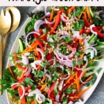 Thai green salad Pinterest graphic with text