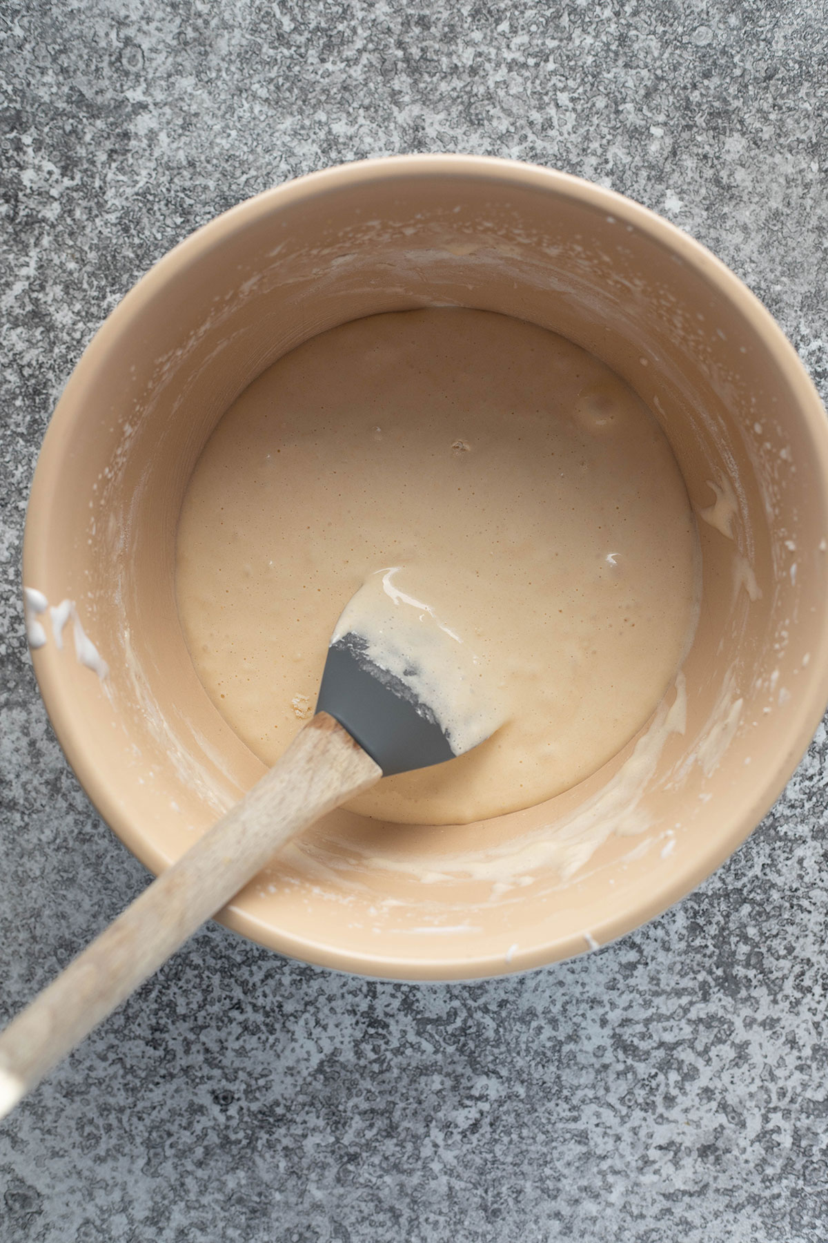 spatula folding flour