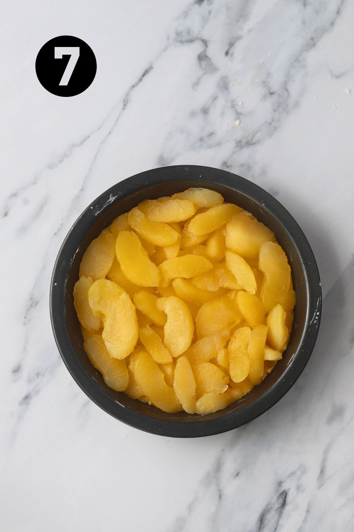 apple mixture topped onto the cake dough.